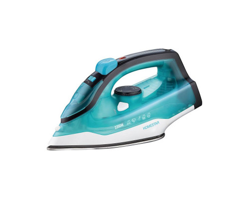 Утюг HomeStar HS-4011 бирюзовый  (2200Вт, пар, подошва нержавеющая сталь, антинакипь, капля стоп)
