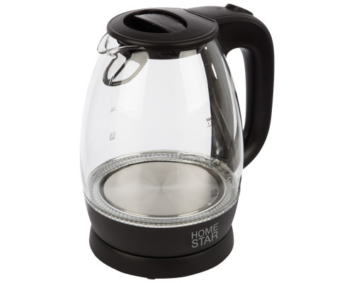 Чайник Homestar HS-1012 (1,7 л) стекло, пластик черный