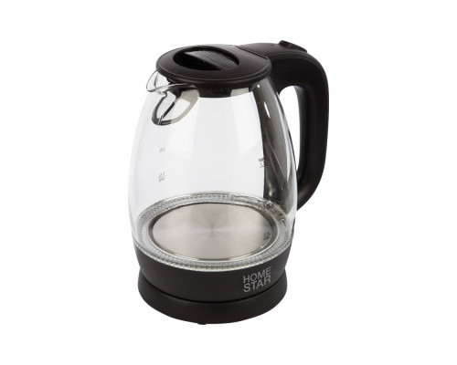 Чайник Homestar HS-1012 (1,7 л) стекло, пластик черный