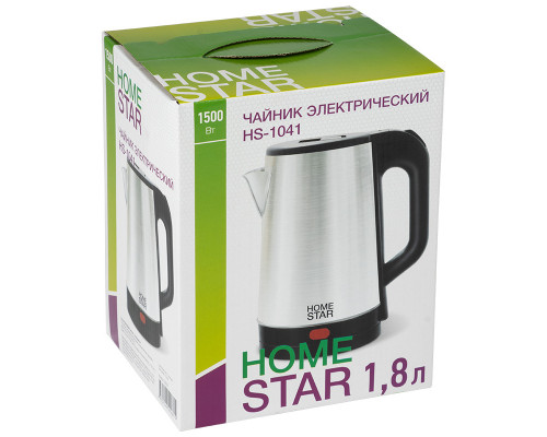 Чайник Homestar HS-1041 (1,8 л) стальной, черный