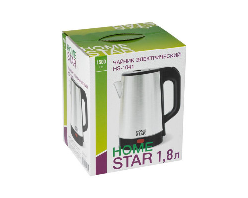 Чайник Homestar HS-1041 (1,8 л) стальной, черный