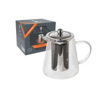 Заварочный чайник AROMA, объем:750 мл (боросиликатное стекло, нерж.сталь)