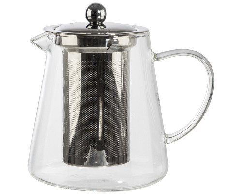 Заварочный чайник AROMA, объем:750 мл (боросиликатное стекло, нерж.сталь)
