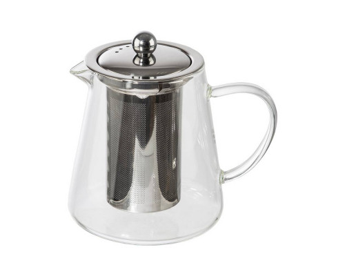 Заварочный чайник AROMA, объем:750 мл (боросиликатное стекло, нерж.сталь)