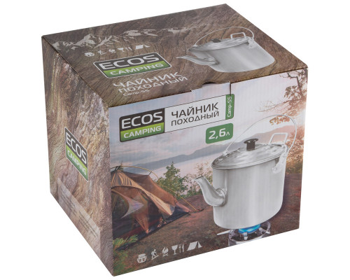 Чайник ECOS Camp -S5 991011 2,6л алюминий серебристый