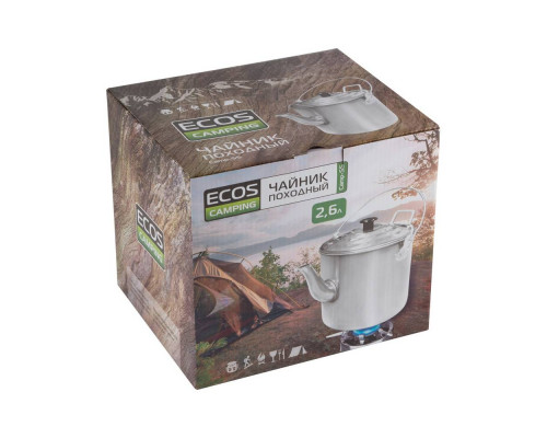 Чайник ECOS Camp -S5 991011 2,6л алюминий серебристый