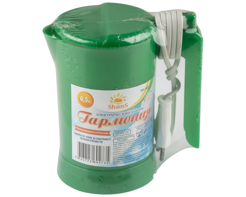 Чайник Электрический Гармония SH-002 0,5 л 800 Вт, зеленый