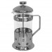 Френч-пресс (кофе-пресс) Caffe, 600 мл, из жаропр стекла, в корпусе из нерж стали, B535-600ML