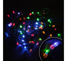 Электрогирлянда светодиодная LED100-5-MC (зеленый шнур)