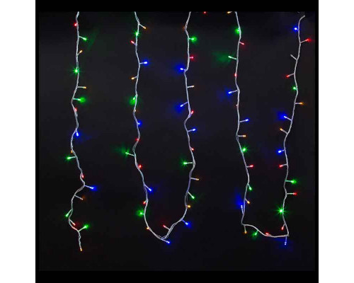 Электрогирлянда светодиодная LED100-5-MC (прозрачный шнур)