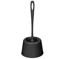 Ёршик для туалета с подставкой IDILAND Rambai Full Black 221321430/01 пластик черный