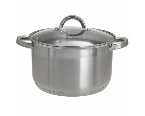 Кастрюля из нерж стали со стеклянной крышкой (d=24; 6,6 л) (6)