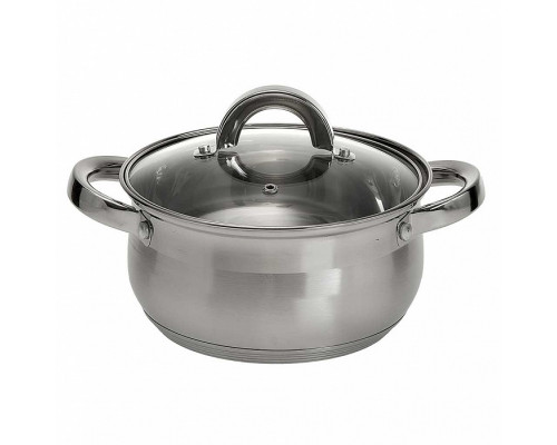 Кастрюля из нерж стали со стеклянной крышкой (d=16; 1,9 л) (6)