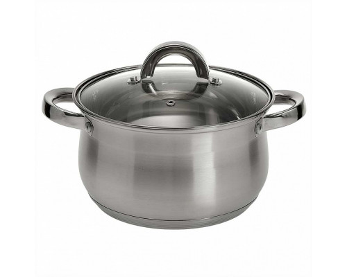 Кастрюля из нерж стали со стеклянной крышкой (d=20; 4.0 л) (6)