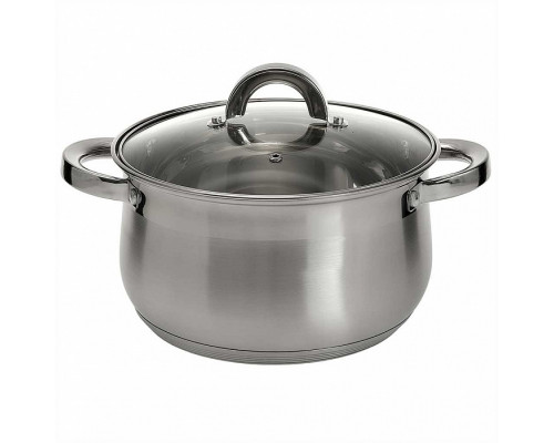 Кастрюля из нерж стали со стеклянной крышкой (d=22; 5.0 л) (6) 