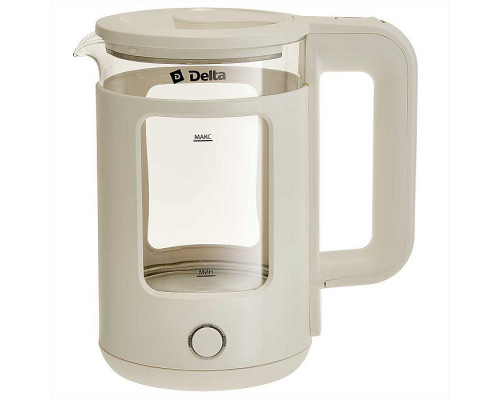 Чайник электрический Delta DL-1112 DL-1112 1,5л пластик 1500Вт бежевый