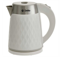 Чайник электрический Delta DL-1111 белый пластик диск 1,7 л 1500 Вт