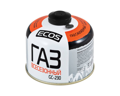 Газ всесезонный т.м. ECOS в баллоне, GC-230 (резьбовой EPI-GAS, 230 г, Корея)