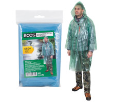 Дождевик "Ecos", плащ на липучках, ПВД р-р 48-54,XXL