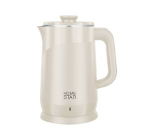 Чайник Homestar HS-1006 (1,8 л), бежевый, двойной корпус