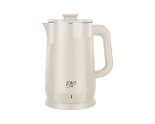 Чайник Homestar HS-1006 (1,8 л), бежевый, двойной корпус