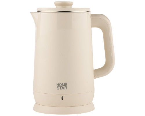 Чайник Homestar HS-1006 (1,8 л), бежевый, двойной корпус