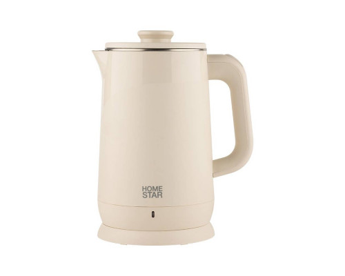Чайник Homestar HS-1006 (1,8 л), бежевый, двойной корпус