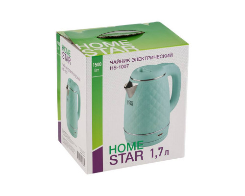 Чайник Homestar HS-1007 (1,7 л), зеленый, двойной корпус