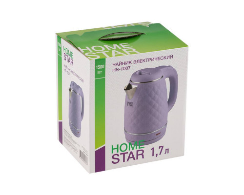 Чайник Homestar HS-1007 (1,7 л), лиловый, двойной корпус