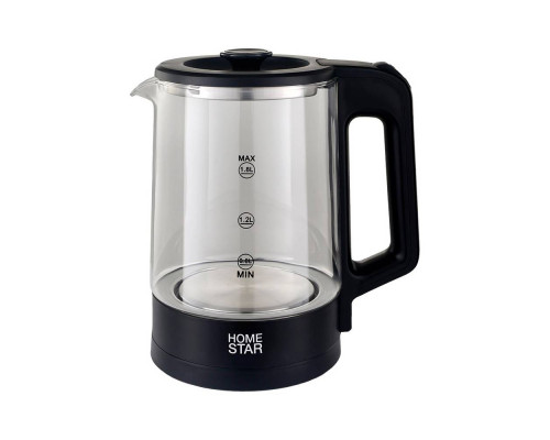 Чайник Homestar HS-1008 (1,8л), стекло, черный