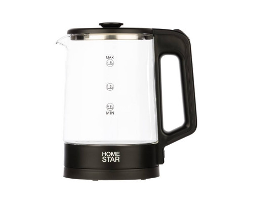Чайник Homestar HS-1008 (1,8л), стекло, черный