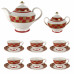 Чайный сервиз LENARDI 205-003 0,25л 14пр. фарфор разноцвет. подарочная уп.