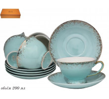 Чайный сервиз 12 пр. LENARDI 244-018, 0,2 л, фарф., голуб.