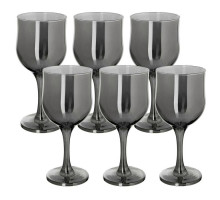 Бокалы для вина набор Сияющий графит GR163/06 6 0,24л  стекло чёрный