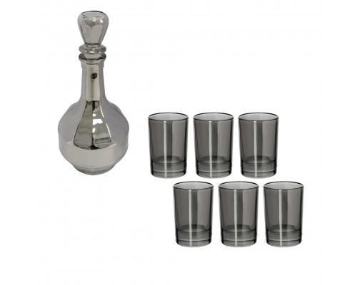 Набор 7 пр. графин + стопка "Сияющий графит" 1/4