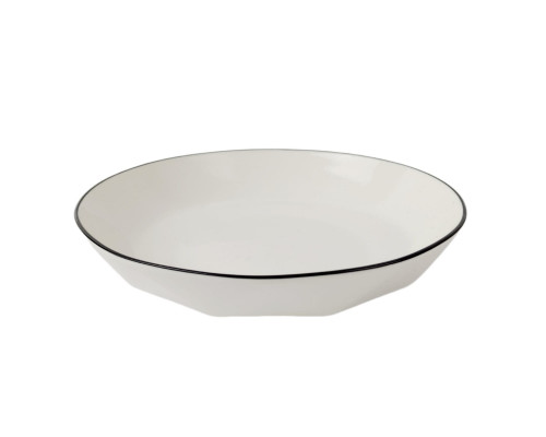 Тарелка десертная Ромб MFK08362 18см фарфор белый рельеф.