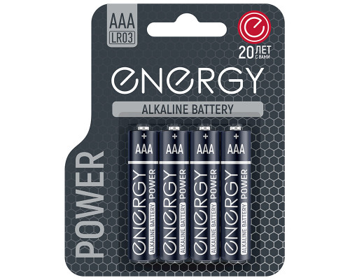 Батарейка алкалиновая Energy Power LR03/4B (ААА)