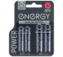 Батарейка алкалиновая Energy Power LR6+LR03/4B (АА+ААА)