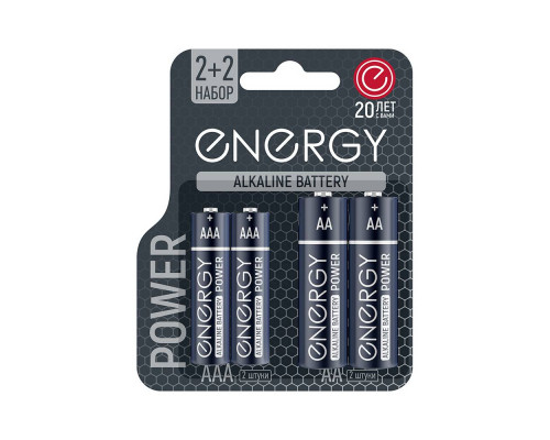 Батарейка алкалиновая Energy Power LR6+LR03/4B (АА+ААА)