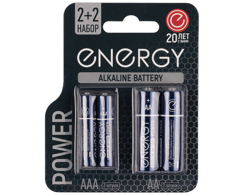 Батарейка алкалиновая Energy Power LR6+LR03/4B (АА+ААА)