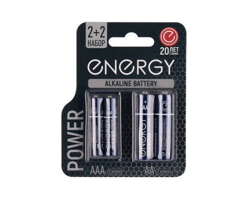 Батарейка алкалиновая Energy Power LR6+LR03/4B (АА+ААА)