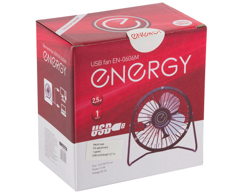 Вентилятор Energy EN-0606M USB (настольный ) черный
