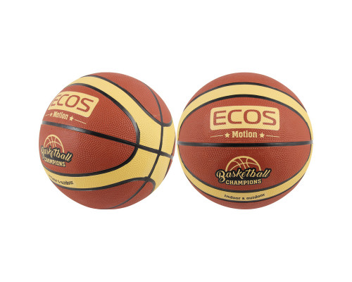 Мяч баскетбольный ECOS MOTION BB105 (№7, 2 цвета,12 панелей)