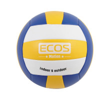 Мяч волейбольный ECOS MOTION VB103 (№5, 3-цвет., машин.сшивка, ПВХ)