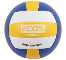 Мяч волейбольный ECOS MOTION VB103 (№5, 3-цвет., машин.сшивка, ПВХ)