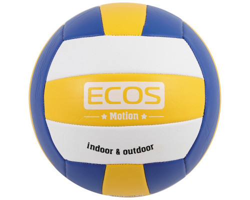 Мяч волейбольный ECOS MOTION VB103 (№5, 3-цвет., машин.сшивка, ПВХ)