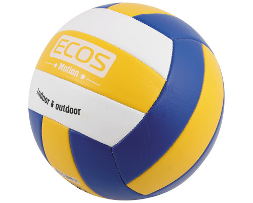 Мяч волейбольный ECOS MOTION VB103 (№5, 3-цвет., машин.сшивка, ПВХ)