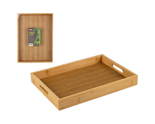 Поднос из бамбука с ручками  Foresta di bambù, р-р: 41*30*5 см
