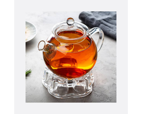 Подставка AROMA под заварочный чайник, стеклянная, размер: 12,5*5*14 см