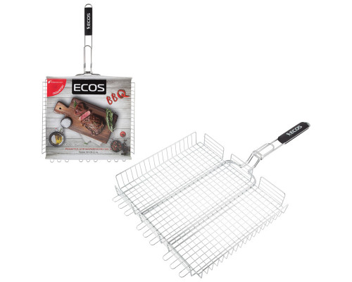 Решетка для барбекю ECOS RD-103-1C (глубокая, регулир. глубина, р-р 40х35х5 см, общая длина 70 см)